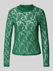 Semi-transparant shirt met lange mouwen en opstaande kraag van JAKE*S STUDIO WOMAN Groen - 10