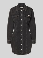 Minikleid in Denim-Optik mit Logo-Patch von Calvin Klein Jeans - 8