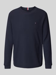 Longsleeve mit Logo-Stitching von Tommy Hilfiger Blau - 24