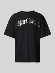 T-Shirt mit Label-Print von KARL KANI Schwarz - 8