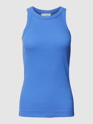 Tanktop in Feinripp-Optik von Rich & Royal Blau / Türkis - 37