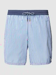 Badehose in Crinkle-Optik Modell 'Riga' von Zeybra Blau - 36