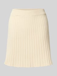 Mini-Strickrock aus Baumwoll-Mix Modell 'JOYLYNN' von Pieces Beige - 11