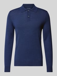 Slim Fit Strickpullover mit Polokragen von Christian Berg Men Blau - 37