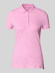 Regular Fit Poloshirt mit Polokragen und Knopfleiste von Christian Berg Woman Pink - 8