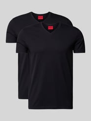 T-Shirt mit Logo-Print im 2er-Pack Modell 'HUGO-V' von HUGO - 1