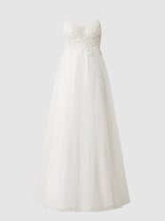 Abendkleid aus Tüll mit Stickereien  von Mascara Weiß - 41