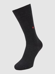 Socken mit Label-Print Modell 'Lord' von Burlington Grau - 45