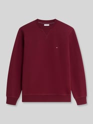 Regular Fit Sweatshirt aus reiner Baumwolle mit Logo-Stitching von Tommy Hilfiger Bordeaux - 5