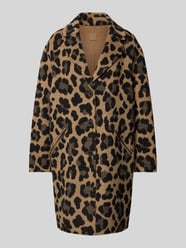 Relaxed Fit Wollmantel mit Allover-Animal-Print von Marc Cain - 37