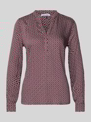 Slim fit blouse met V-hals van More & More Bordeaux - 44