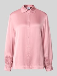 Regular Fit Bluse aus Viskose mit Knopfleiste von Emily Van den Bergh Pink - 43