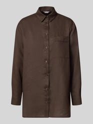 Regular Fit Leinenbluse mit Brusttasche Modell 'FILO' von MM by Max Mara - 1