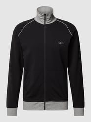 Sweatjacke mit Label-Stitching von BOSS Schwarz - 14
