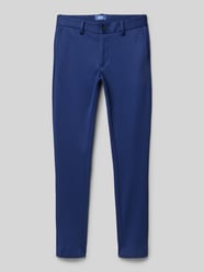 Slim Fit Chino mit Ziernähten und Viskose-Anteil Modell 'JAXON' von Jack & Jones Blau - 36