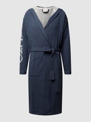 Bademantel aus Frottee mit Logo-Stickerei  von Kenzo Blau / Türkis - 6
