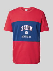 T-Shirt mit Colour-Blocking-Design von CHAMPION Rot - 39