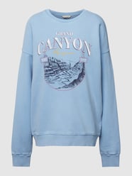 Sweatshirt mit Motiv-Print Modell 'Nature' von REVIEW Blau - 44