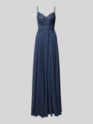 Abendkleid mit Herz-Ausschnitt von Luxuar Blau - 40