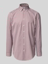 Koszula biznesowa o kroju regular fit z kołnierzykiem typu button down od Jake*s - 7