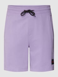 Shorts mit Label-Patch von HUGO Lila - 25