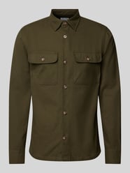 Slim Fit Freizeithemd mit Brustpattentaschen Modell 'DARREN' von Jack & Jones Grün - 48