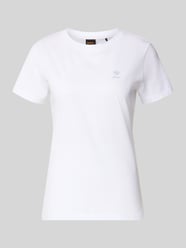 t-shirt o kroju regular fit z czystej bawełny model 'C_ESOGO_3' od BOSS Orange - 4