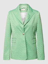 Blazer met all-over motief en knoopsluiting van Liu Jo White Groen - 7