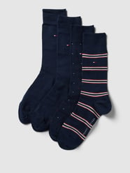 Socken mit Logo-Stitching im 4er-Pack von Tommy Hilfiger Blau - 48