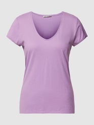 T-Shirt in melierter Optik Modell 'AVIVI' von Drykorn Lila - 2