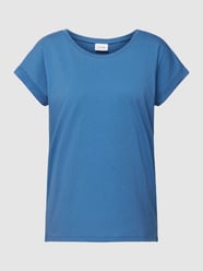 T-shirt met ronde hals, model 'DREAMERS' van Vila Blauw / turquoise - 11
