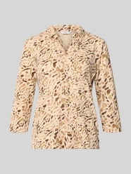 Regular Fit Bluse mit V-Ausschnitt Modell 'Heather' von ZABAIONE Beige - 48
