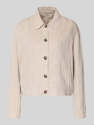 Jack van linnenmix met kentkraag model 'Viana Ginia' van MSCH Copenhagen Beige - 2