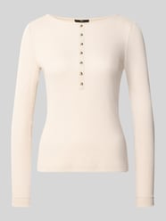 Strickshirt mit Rundhalsausschnitt und Knopfleiste von zero Gold - 42