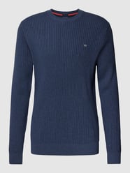 Strickpullover mit Strukturmuster von Christian Berg Men Blau - 41