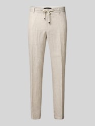 Spodnie lniane o kroju slim fit z elastycznym pasem model ‘Sake’ od JOOP! Collection - 18