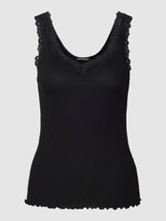 Top met kant, model 'Leandra' van Soaked in Luxury Zwart - 3