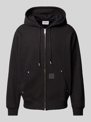 Sweatjacke mit Label-Patch Modell 'ELDON' von Carhartt Work In Progress Schwarz - 31