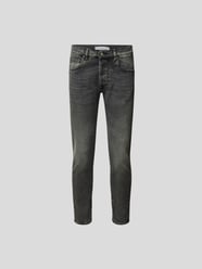 Moderne Slim Fit Jeans von Stylebop Grau / Schwarz - 14