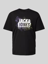 T-Shirt mit Label-Print von Jack & Jones Schwarz - 31