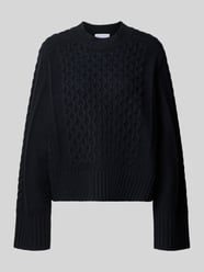 Boxy Fit Zopfstrickpullover aus 100 % Wolle – curated by Vera van Erp von Style Icon Collection - 3