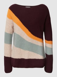 Strickpullover im Colour-Blocking-Design von Armedangels Bordeaux - 20