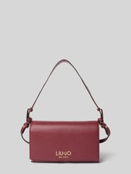 Handtas met labelapplicatie en schouderband van Liu Jo White Bordeaux - 36