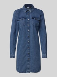 Jeanskleid mit durchgehender Knopfleiste Modell 'JENNIE' von Vero Moda Blau - 14