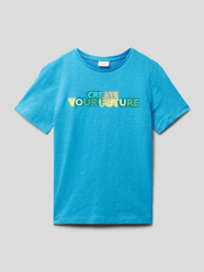 T-Shirt mit Statement-Print von s.Oliver RED LABEL Blau / Türkis - 23