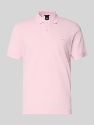 koszulka polo o kroju regular fit z czystej bawełny model 'PALLAS' od BOSS Fuksjowy - 19