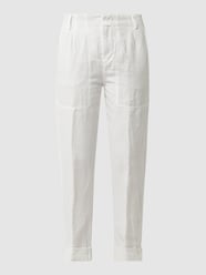 Cropped Leinenhose mit elastischem Bund Modell 'Somia' von Drykorn Weiß - 43
