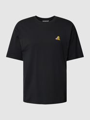 T-Shirt aus reiner Baumwolle mit Motiv-Stitching von REVIEW Schwarz - 24