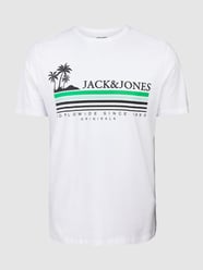 PLUS SIZE T-Shirt mit Label-Print Modell 'CODY' von Jack & Jones Plus Weiß - 45
