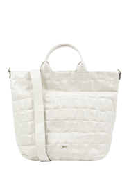Torba shopper z materiału stylizowanego na skórę gada model ‘Kaia’ od Abro Biały - 36